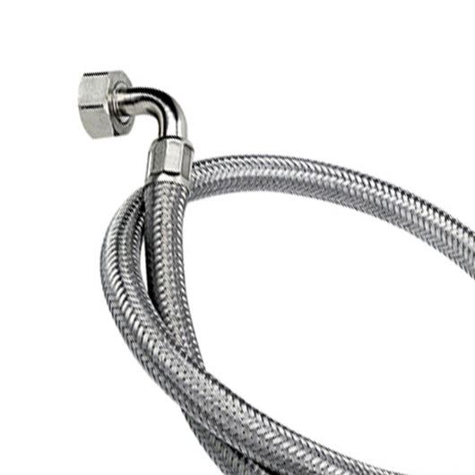 Tubo di carico in treccia di acciaio inox gigante con curvetta 200 cm