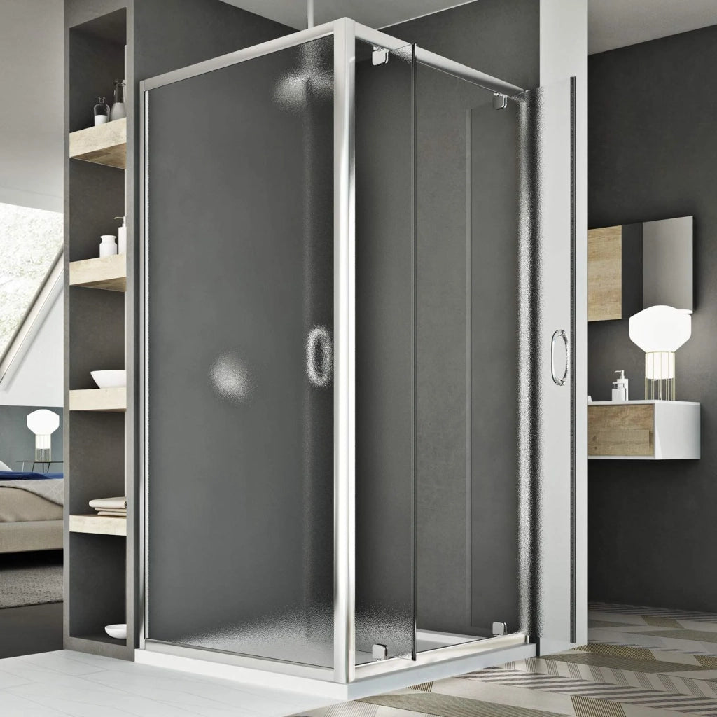 Box Doccia 80x90 AP. 90 CM H185 stampato C mod. Sintesi Duo 2 Ante