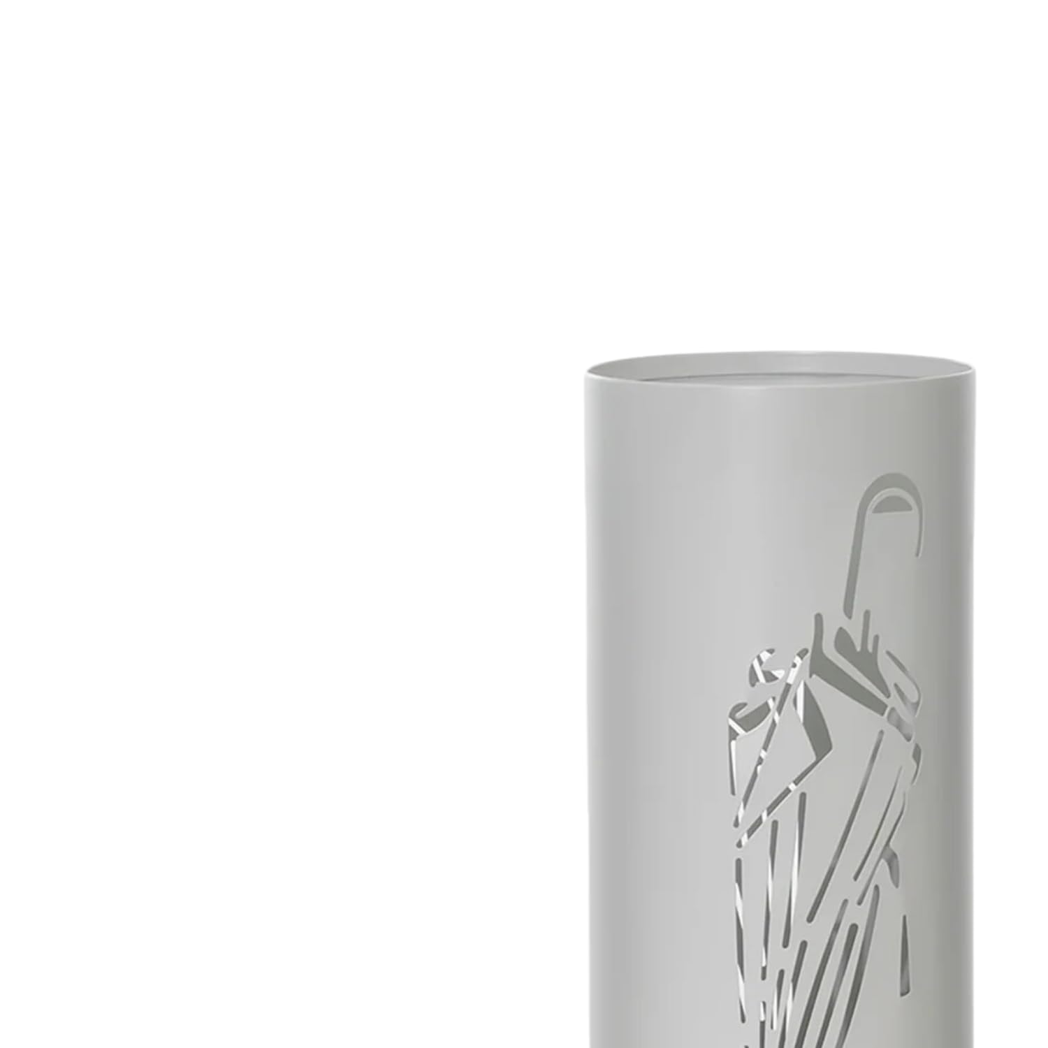 Portaombrelli Interno Esterno Ferro Design Moderno Ombrello Impermeabile Rotondo Salvaspazio Casa Ufficio Colore: Bianco