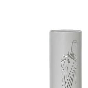 Portaombrelli Interno Esterno Ferro Design Moderno Ombrello Impermeabile Rotondo Salvaspazio Casa Ufficio Colore: Bianco