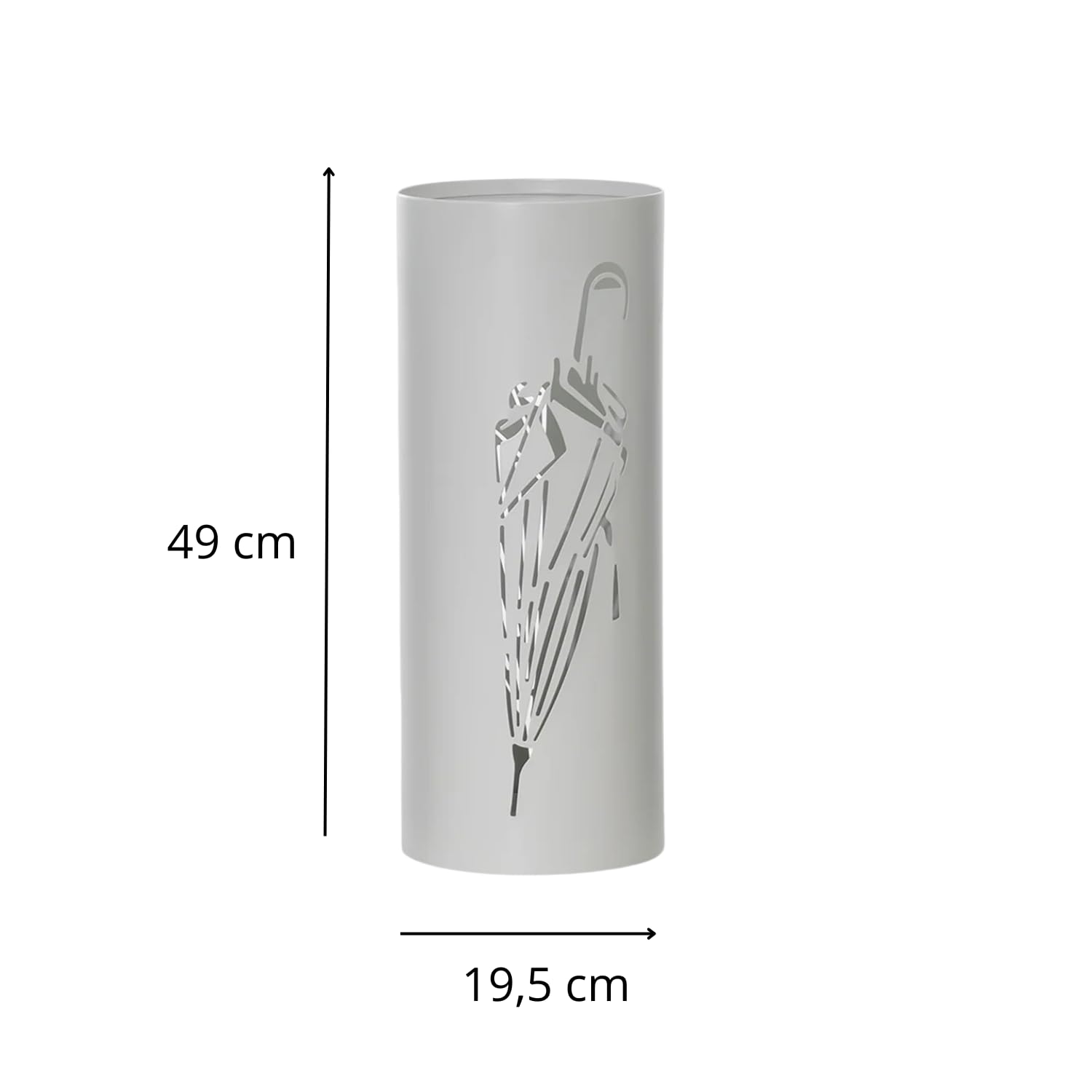 Portaombrelli Interno Esterno Ferro Design Moderno Ombrello Impermeabile Rotondo Salvaspazio Casa Ufficio Colore: Bianco