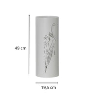 Portaombrelli Interno Esterno Ferro Design Moderno Ombrello Impermeabile Rotondo Salvaspazio Casa Ufficio Colore: Bianco