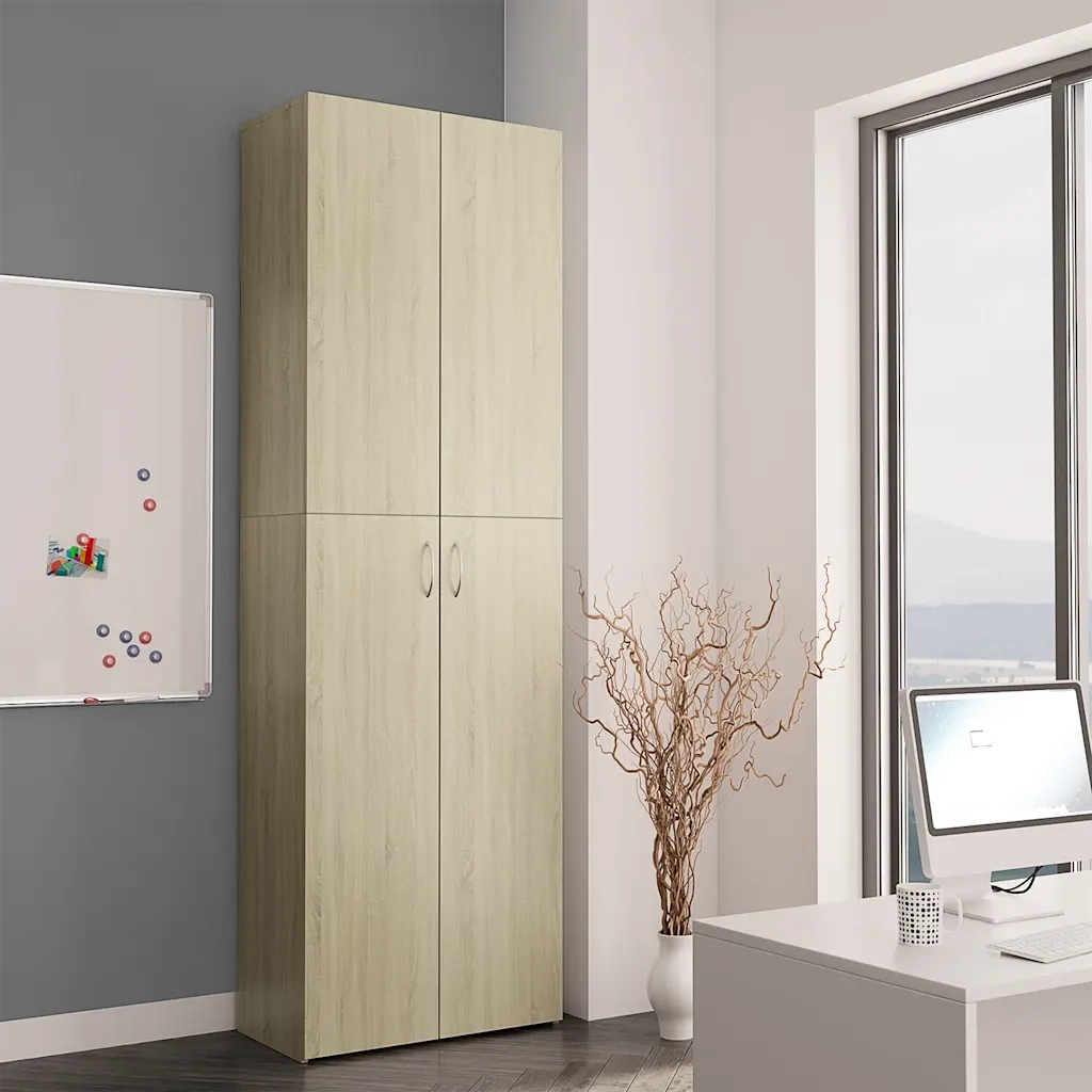 Armadio per Ufficio Rovere Sonoma 60x32x190cm Legno Multistrato 800300