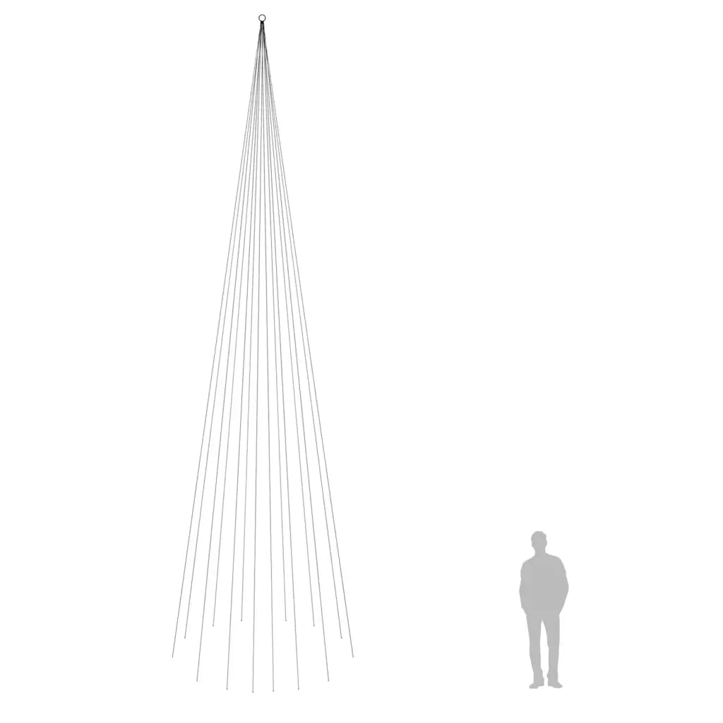 Albero di Natale Pennone Bianco Caldo 1134 LED 800 cm 343530