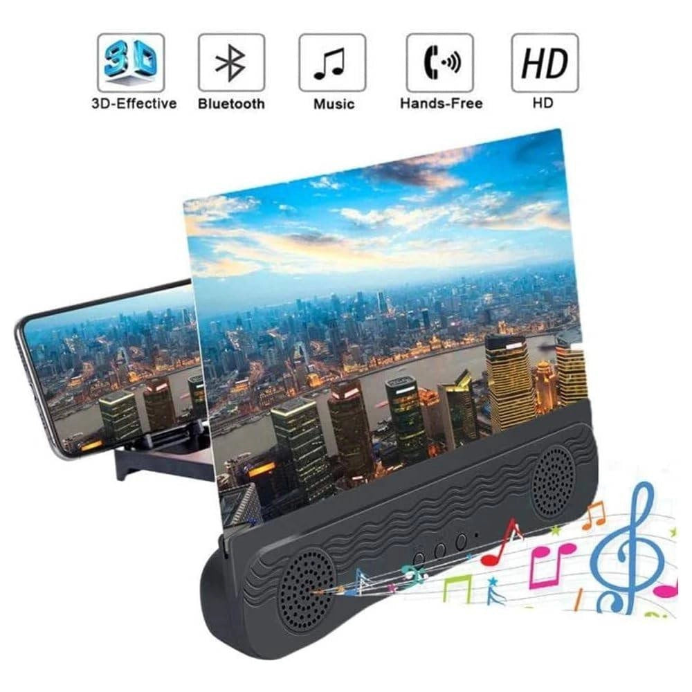 Trade Shop - Lente 3d Amplificatore Audio E Video Per Smartphone Da 12" Ingrandimento Schermo -