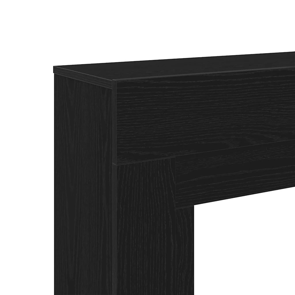 Cornice per Camino-Rivestimento per Camino Rovere Nero 100x30x87,5 cm in Truciolato