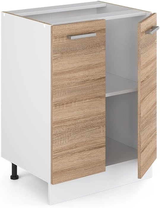 Mobiletto base cucina R-Line, Sonoma, 60 cm senza piano di lavoro, per la libera combinazione all'interno di sistemi cucina modulari