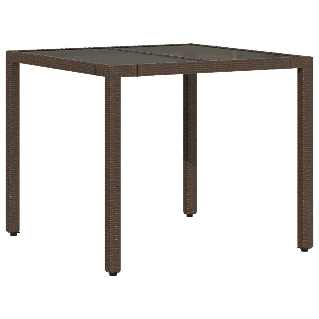 Set BistrÃ² 3 pz con Cuscini Marrone in Polyrattan