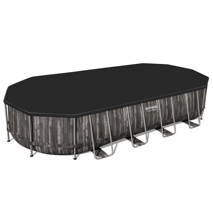 Piscina Fuori Terra Bestway Power Steel Ovale 7,32 X 3,66 X H 1,22 M - Kit Base