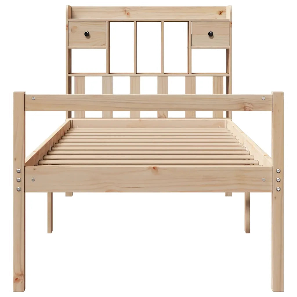 Giroletto con Libreria senza Materasso 75x190 cm in Legno Pino 3322039