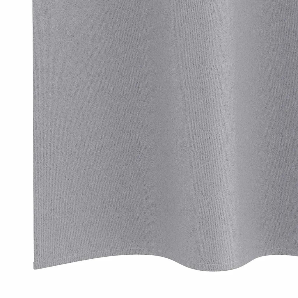Tende Blackout con Anelli 2 pz Grigio chiaro 175 x 140 cm 4107344