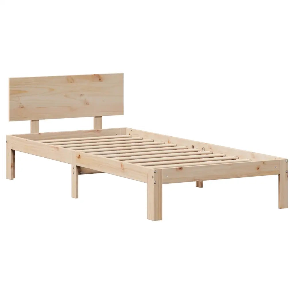 Giroletto con Cassetti 90x190 cm in Legno Massello di Pino