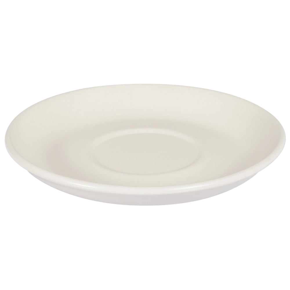 Set di 4 tazzine con piattini bianco gres kaolin fatto a mano smalto reattivo finitura servizio per 4 persone tè caffè cucina sala da pranzo.