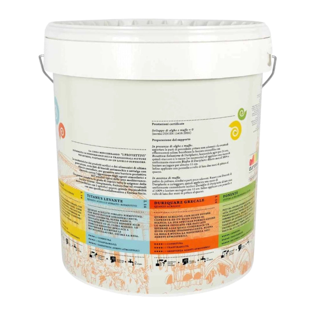 Idropittura acrilsilossanica mediterraneo ponente antimuffa per interni ed esterni *** formato 4 lt, confezione 1