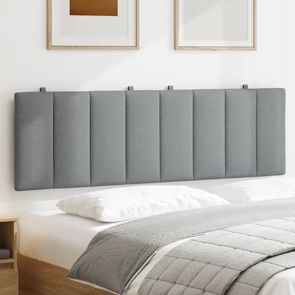 Cuscino Testiera Hanko Grigio Chiaro 160 cm in Tessuto CFW7063762