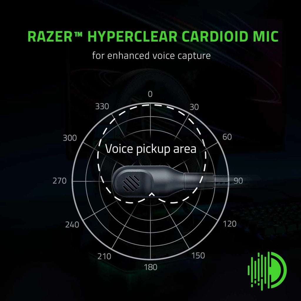 Razer BlackShark V2 X Gaming Headset: 7.1 Surround Sound - Driver 50 mm - Cuscino in memory foam - PC, PS4, PS5, Nintendo Switch, Xbox One, Xbox Series X & S, Mobile - Jack audio da 3,5 mm - Nero
