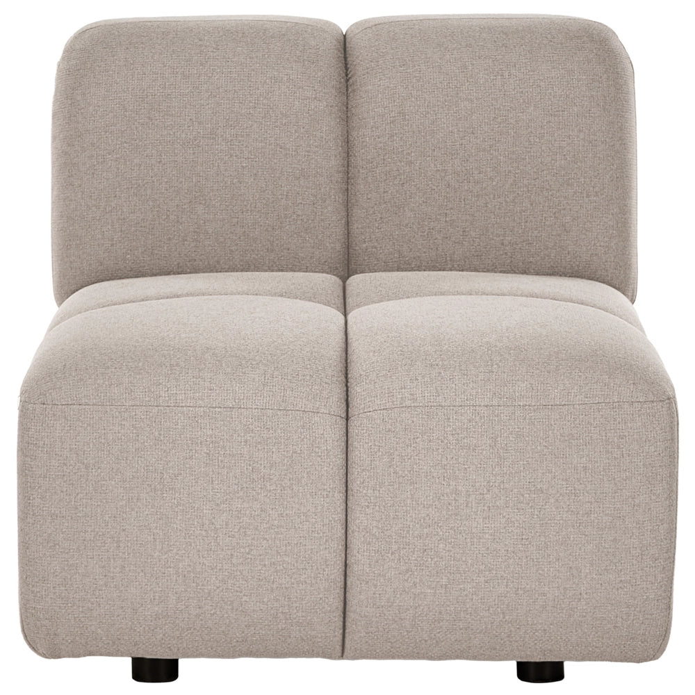 Divano modulare a forma di U in tessuto beige, set componibile da otto elementi, divano modulare in stile moderno