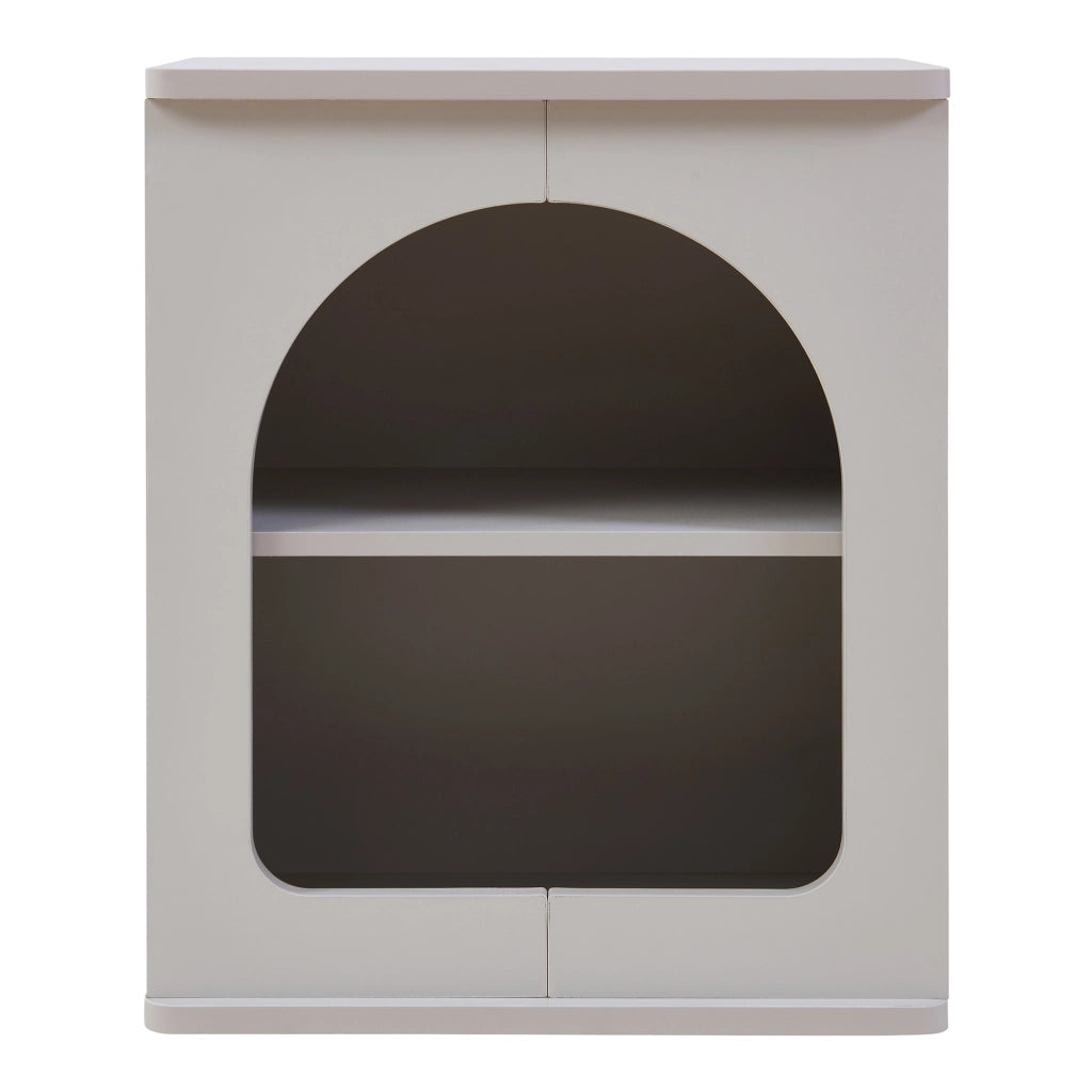 Comodino Trorhun con Ripiano e 2 Vani 48 x 40 x 30 cm - Grigio [en.casa]