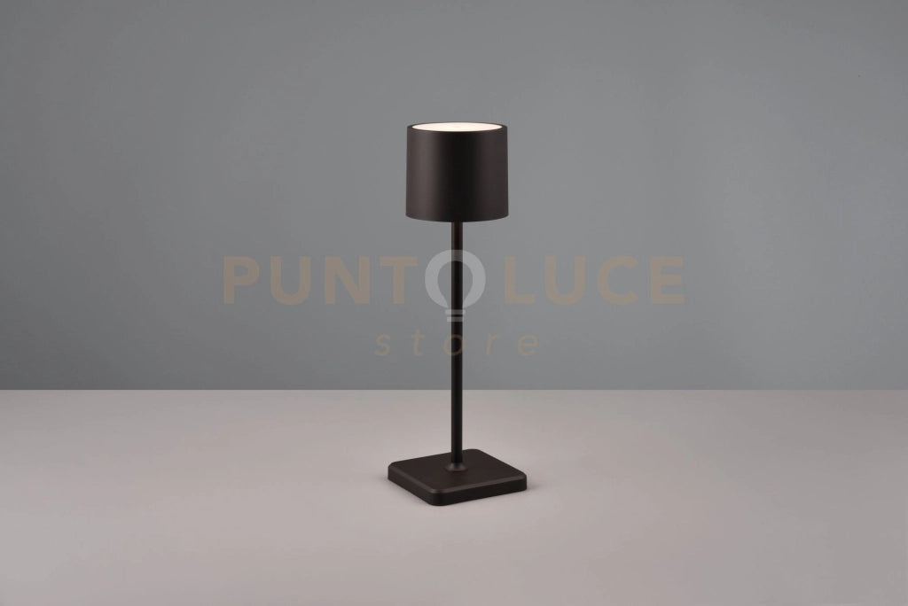 FERNANDEZ LAMPADA DA ESTERNO DA APPOGGIO RICARICABILE SU BASE A INDUZIONE NERA CON REGOLAZIONE INTENSITA', TEMPERATURA DI COLORE E RGB H.38CM IP54 LED 1,5 W 130 lm, 2.700 + 4.000 + 6.000 K