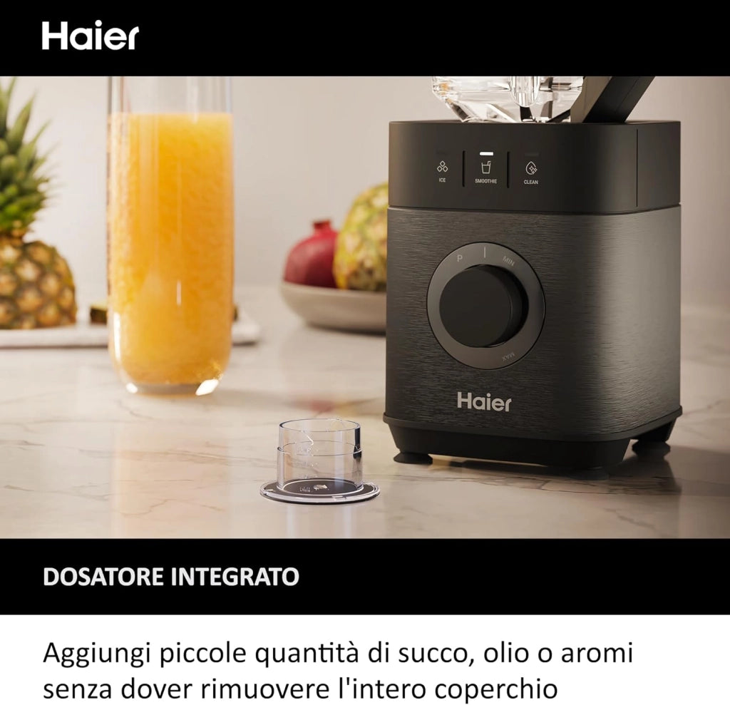 Frullatore I-Master Serie 5, Funzione Ice Crush, Smoothie, 5 velocità variabili, pulizia automatica, caraffa in vetro da 1,7 L, Personal Jug 0,6 1200 W [Nero]
