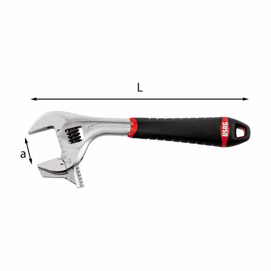 Chiave a rullino reversibile con impugnatura gommata Usag 294 AG 200 U02940023