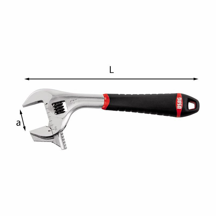 Chiave a rullino reversibile con impugnatura gommata Usag 294 AG 200 U02940023