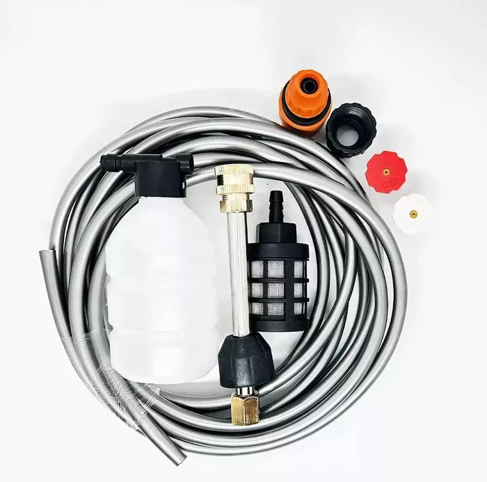 Kit Lavaggio Idropulitrice a Batteria con Mini Soffiatore Incluso, Portatile, 2 Batterie 48V Intercambiabili per Pulizia Versatile e Senza Fili