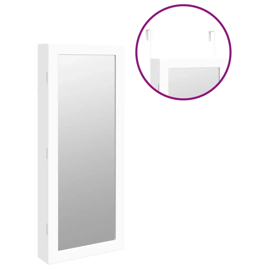 Armadio Portagioie a Specchio con Luci LED a Parete Bianco CFW6276362