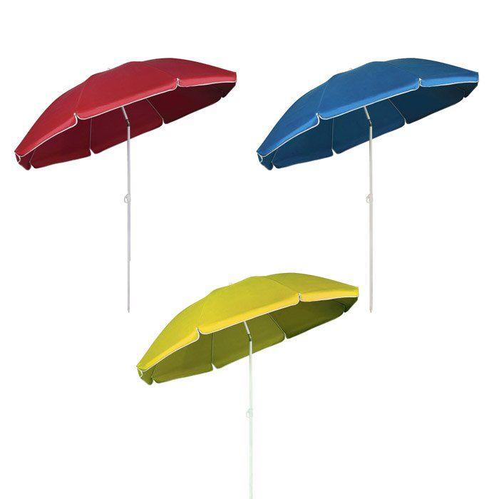 OMBRELLONE DA SPIAGGIA COLORI ASSORTITI ROSSO, GIALLO E BLU CAD UNO