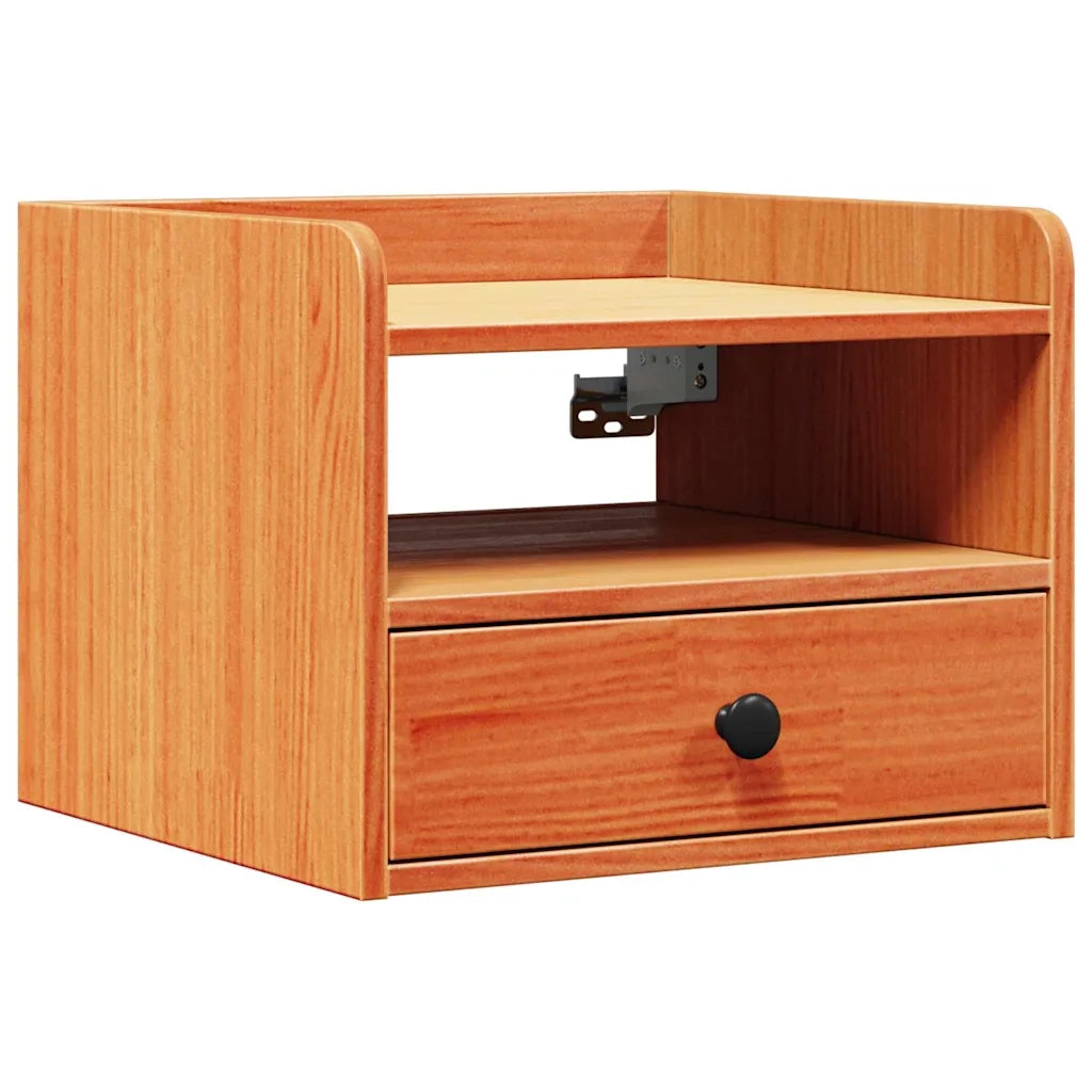 Comodino con cassetto 2 pz-Set di 2 Tavolino da notte Marrone cerato 38 x 36 x 29,5 cm