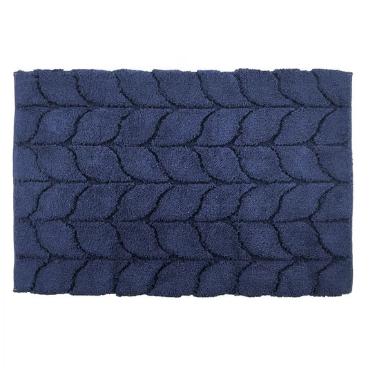 TAPPETO TRECCIA 60X90CM DARK DENIM IN COTONE