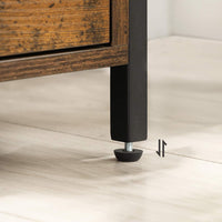 Comodino rustico marrone Valora con cassetti in stile loft