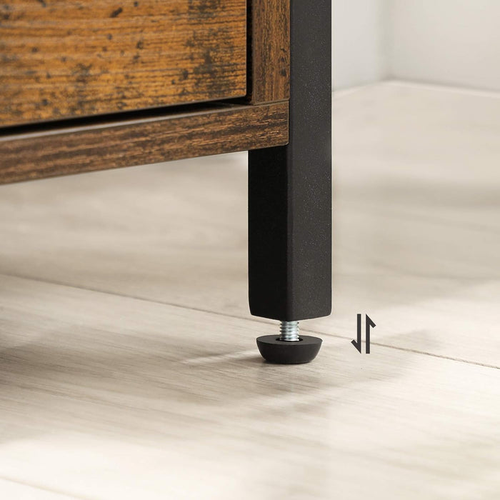 Comodino rustico marrone Valora con cassetti in stile loft