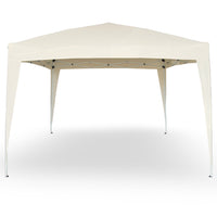 Gazebo Eden richiudibile 3 m x 3 m in ferro verniciato bianco con telo beige