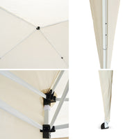 Gazebo Eden richiudibile 3 m x 3 m in ferro verniciato bianco con telo beige