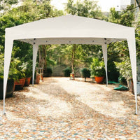 Gazebo Eden richiudibile 3 m x 3 m in ferro verniciato bianco con telo beige