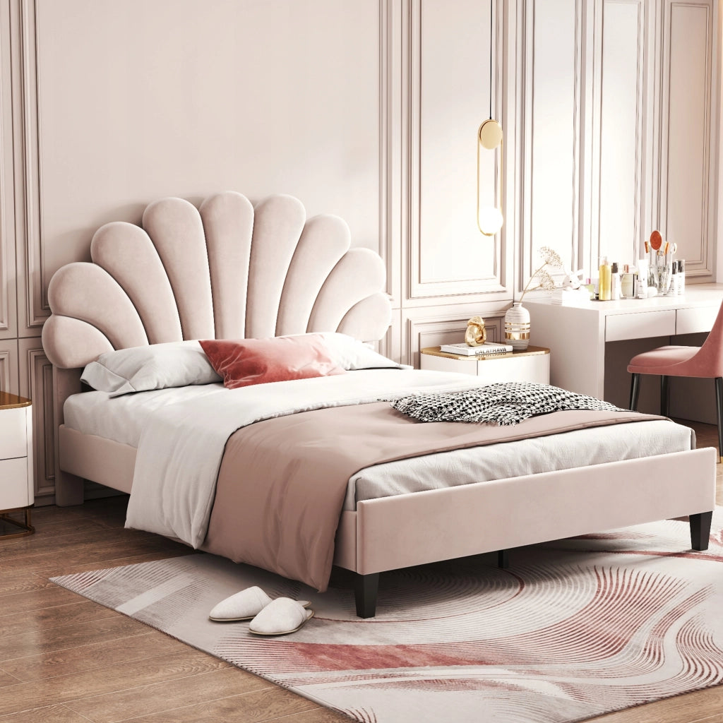 Letto imbottito 140x200 beige - Xylo