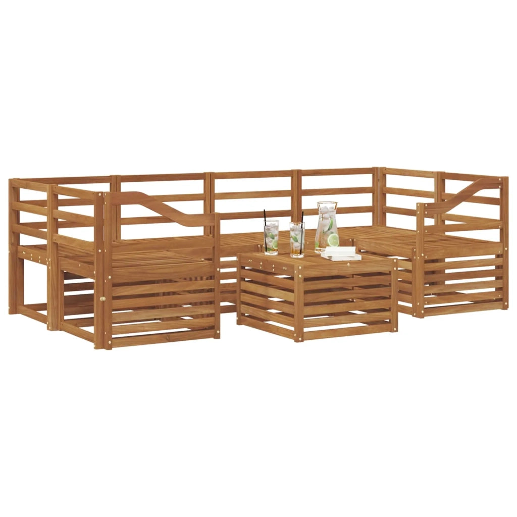 Set di divani da esterno 7 pcs Naturale