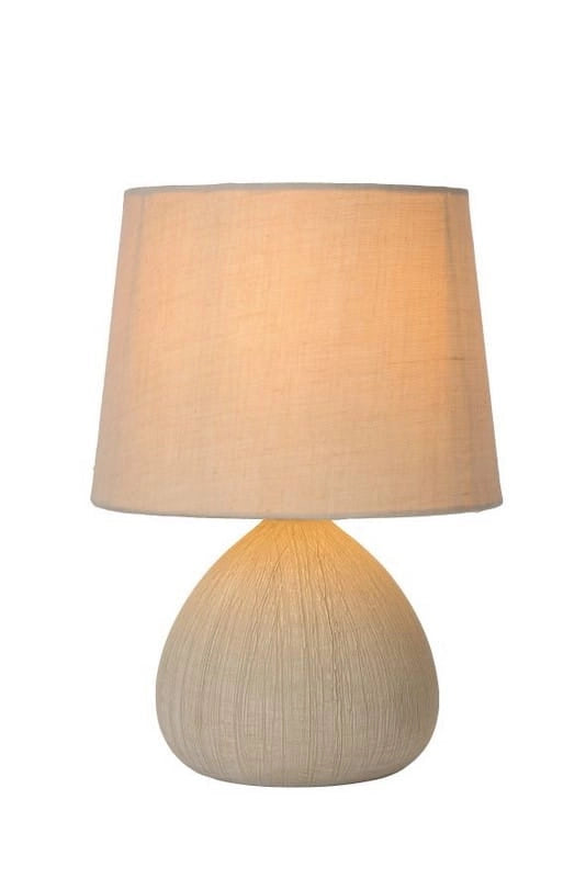 Lampada da tavolo Lucide Ramzi beige ceramica E14 40W