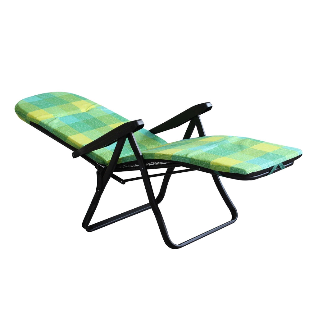 Poltrona Sdraio relax reclinabile in Tessuto Acciaio cm 155x60x60 - ANETTE