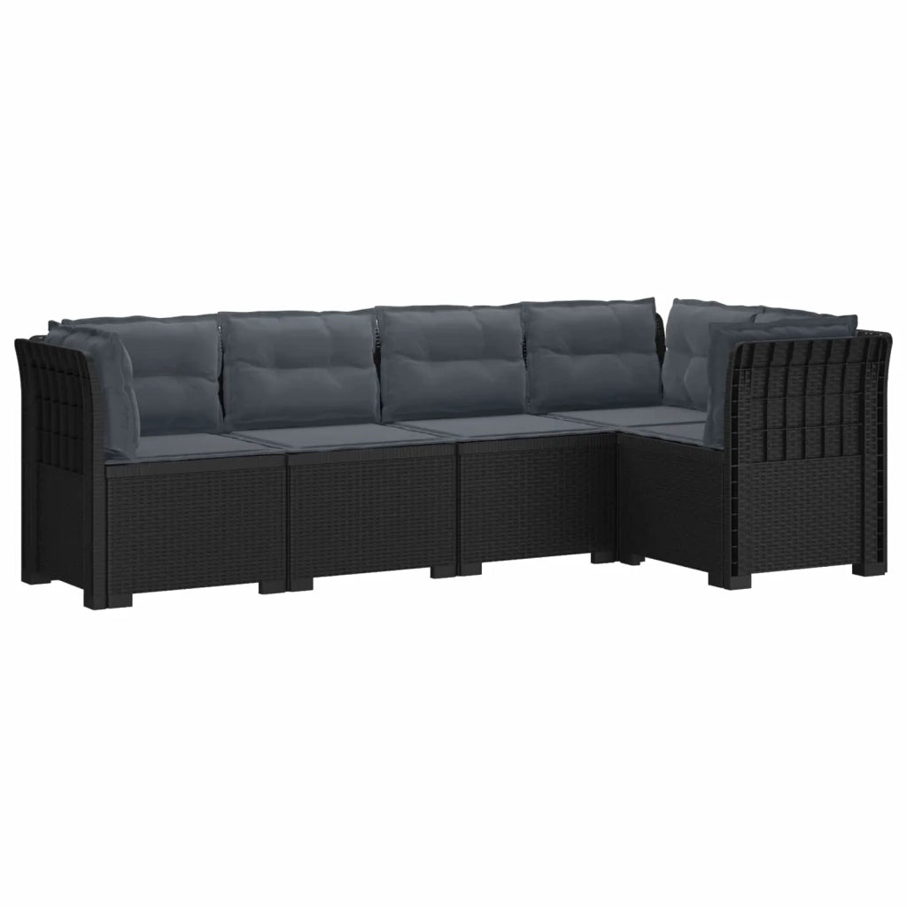 Divano da Giardino 5 Posti con Cuscini Stile Rattan PP 3444053