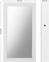 Valora ARMADIETTO PORTAGIOIE CON SPECCHIO JBC51W da parete con interno in velluto bianco