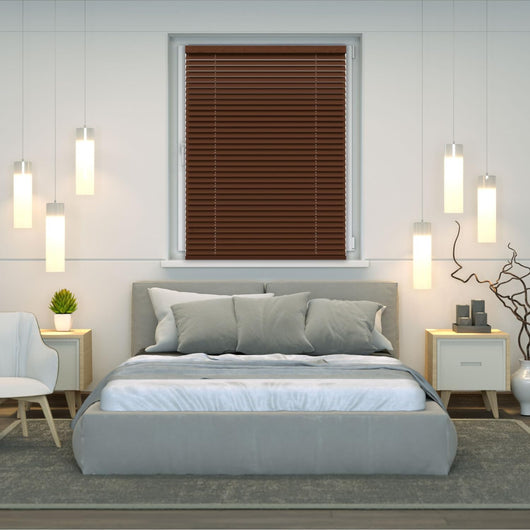 Veneziana PVC Vari Colori Lamelle Regolabili Varie Misure Privacy Protezione Solare Casa Ufficio Misura : 60 x 160 , Colore: Marrone