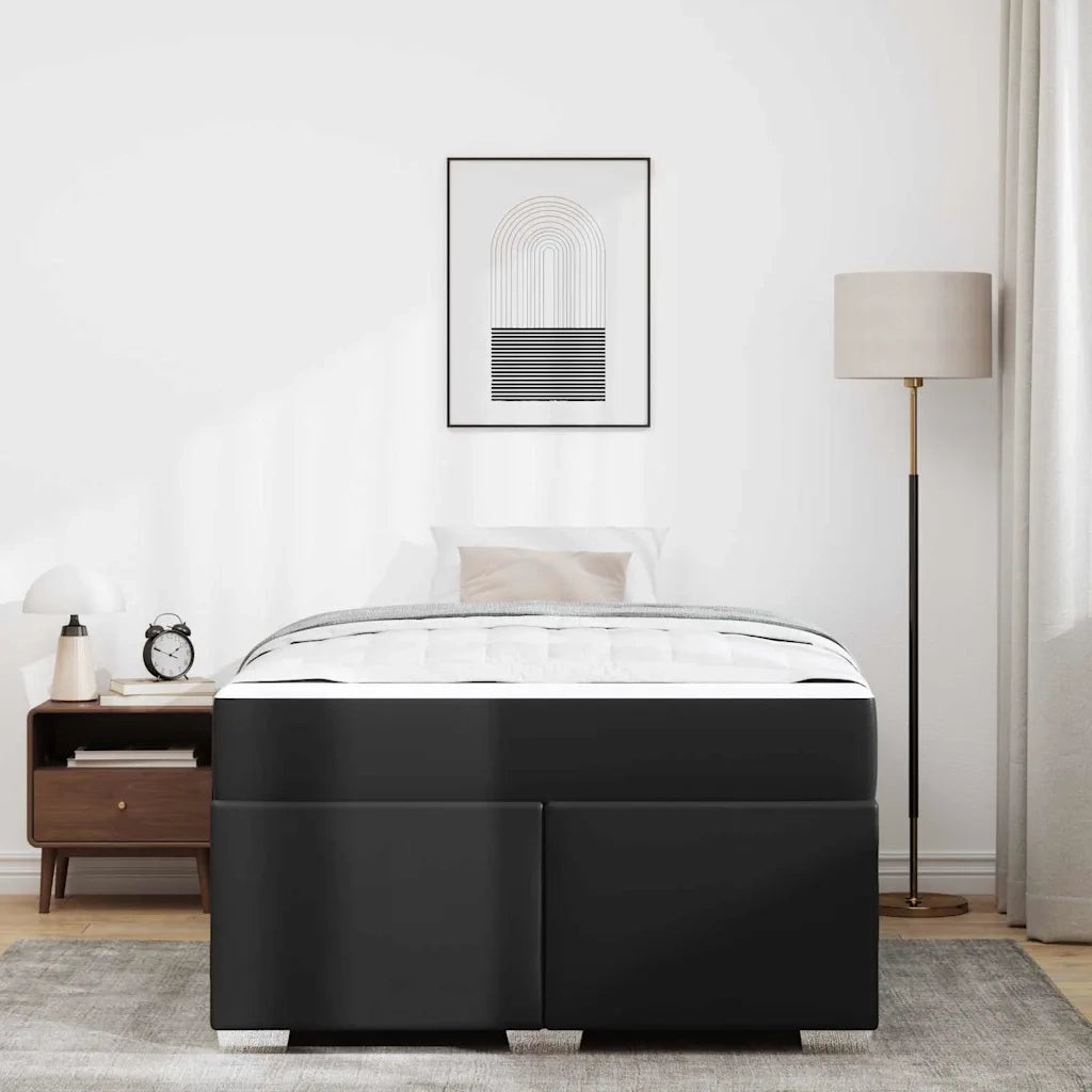 vidaXL Struttura del letto Nero 120 x 190 cm Pelle sintetica