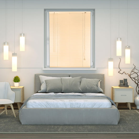 Veneziana PVC Vari Colori Lamelle Regolabili Varie Misure Privacy Protezione Solare Casa Ufficio Misura : 60 x 160 , Colore: Beige