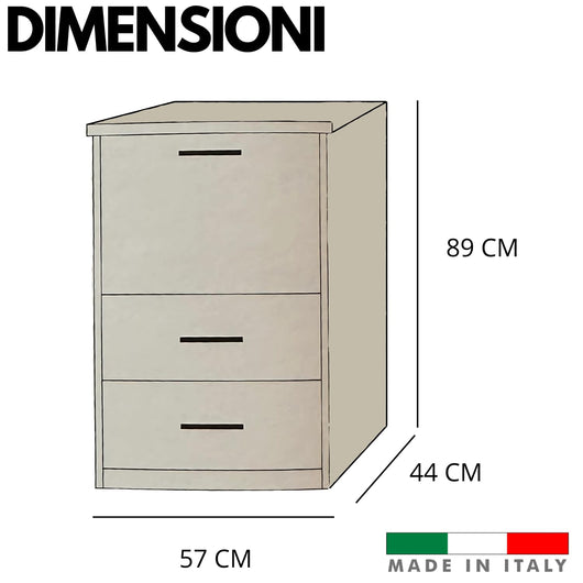MOHOME Asse Stiro Mobile A Scomparsa Legno Nobilitato Vari Colori Multiuso Salvaspazio 3 Cassetti Dimensioni 89 x 44 x 57 cm Rotelle Trasportabili Colore Mollettone Assortito Colore: Olmo