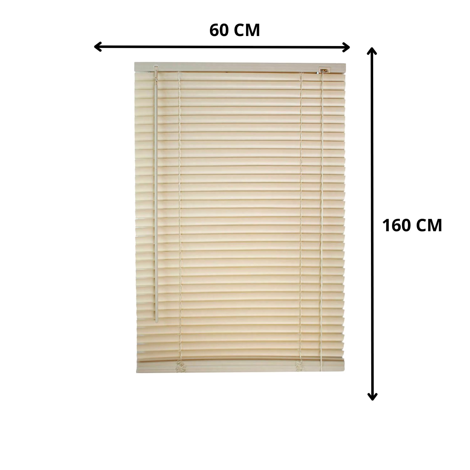 Veneziana PVC Vari Colori Lamelle Regolabili Varie Misure Privacy Protezione Solare Casa Ufficio Colore: Beige, Misura : 60 x 160