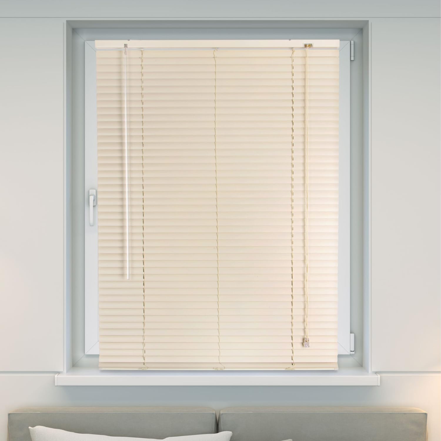 Veneziana PVC Vari Colori Lamelle Regolabili Varie Misure Privacy Protezione Solare Casa Ufficio Colore: Beige, Misura : 60 x 160