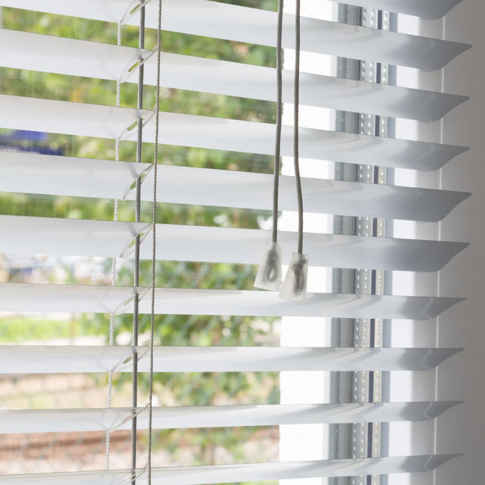 Veneziana PVC Vari Colori Lamelle Regolabili Varie Misure Privacy Protezione Solare Casa Ufficio Colore: Bianco, Misura : 120 x 160