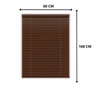 Veneziana PVC Vari Colori Lamelle Regolabili Varie Misure Privacy Protezione Solare Casa Ufficio Misura : 60 x 160 , Colore: Marrone